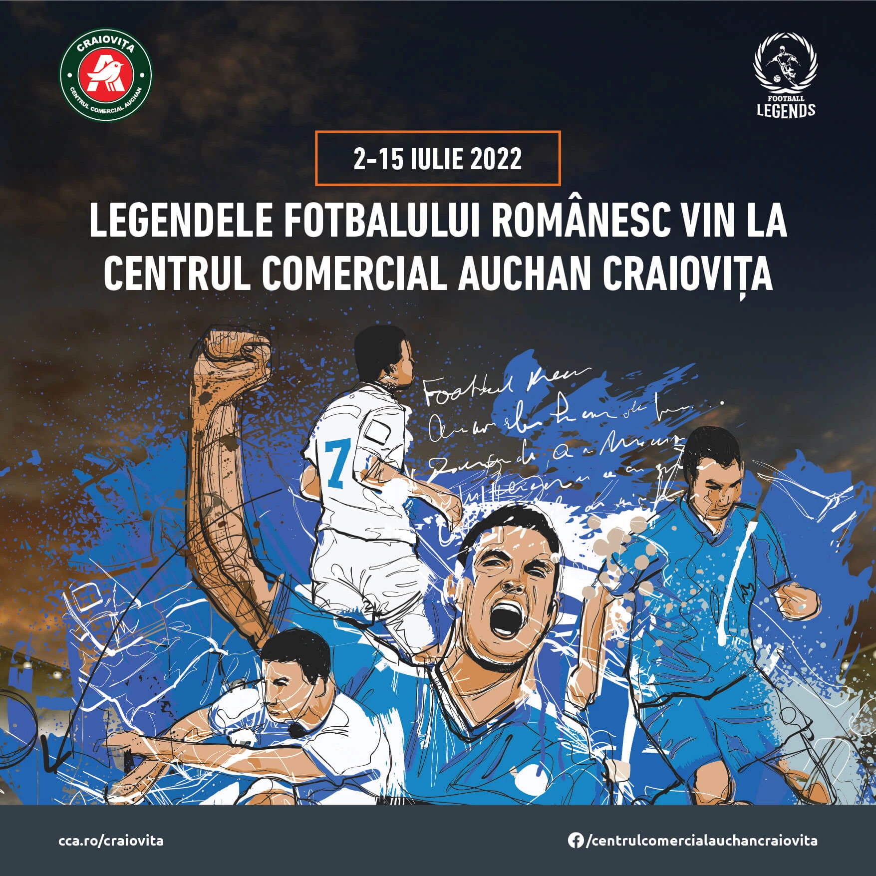 Legendele Fotbalului Românesc vin la Centrul Comercial Auchan Craiovița